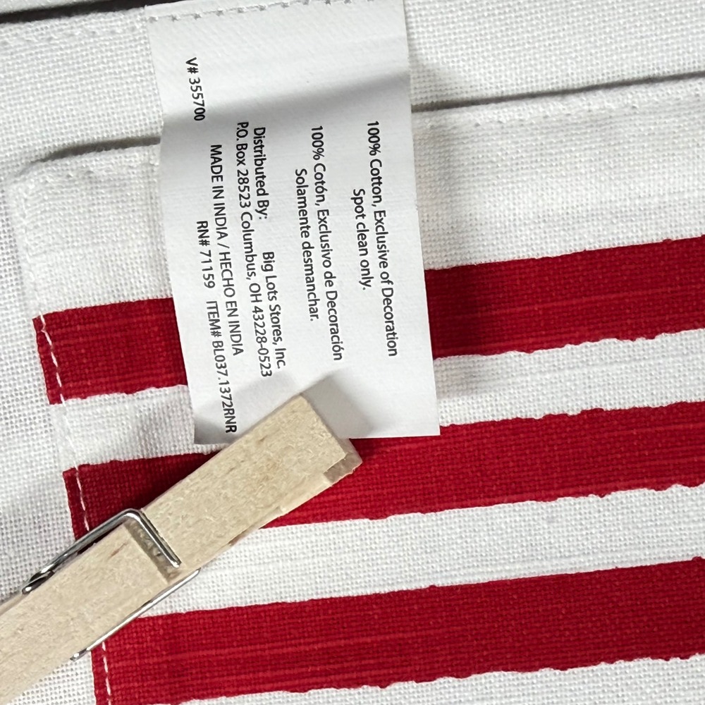 Patriotic America Stars and Stripes Cotton Table Runner White Red Blue 72"x13" - Picture 4 of 4